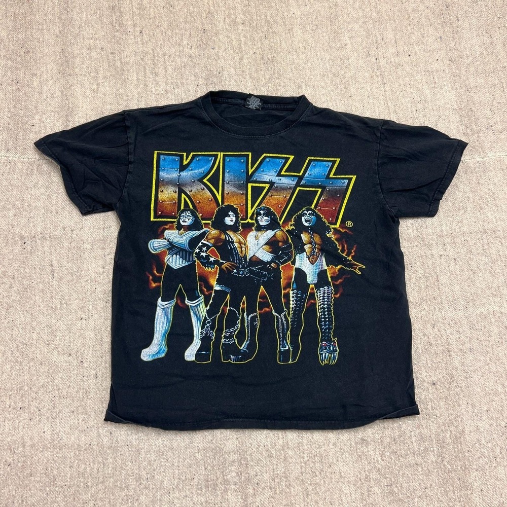 Vintage Kiss Shirt Mens Large‎ Black 2000s Y2K Hot Rock
